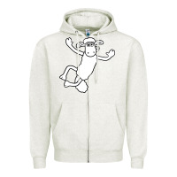 Oatmeal Heather shaun the sheep Zipper Hoodie - minhPixels
