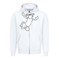 White shaun the sheep Zipper Hoodie - minhPixels