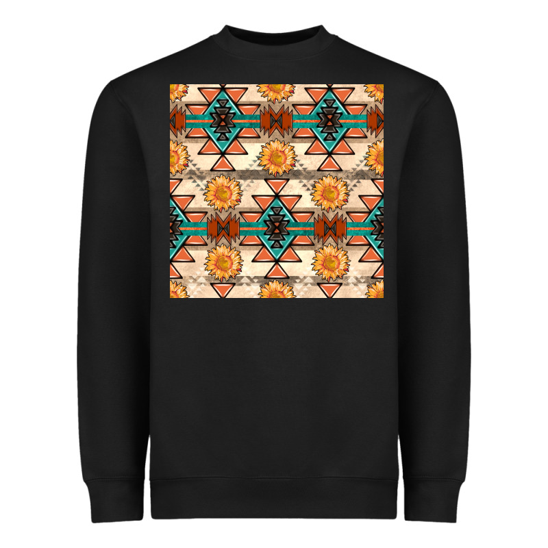 Native American Aztec Seamless Pattern 1 Heavyweight Sweatshirt by BundleAndBundleShop | Teevron