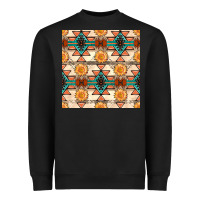 Black native american aztec seamless pattern 1 Heavyweight Sweatshirt - BundleAndBundleShop