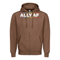 Chestnut Ally AF Pride Rainbow Shirt  Proud LGBTQ Ally TShirt Zipper Hoodie - minhPixels