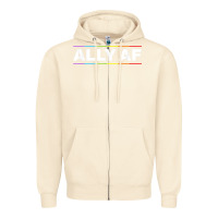 Sandshell Ally AF Pride Rainbow Shirt  Proud LGBTQ Ally TShirt Zipper Hoodie - minhPixels
