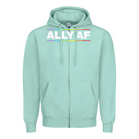 Seafoam Ally AF Pride Rainbow Shirt  Proud LGBTQ Ally TShirt Zipper Hoodie - minhPixels