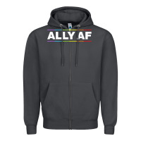 Smoke Ally AF Pride Rainbow Shirt  Proud LGBTQ Ally TShirt Zipper Hoodie - minhPixels