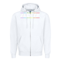 White Ally AF Pride Rainbow Shirt  Proud LGBTQ Ally TShirt Zipper Hoodie - minhPixels
