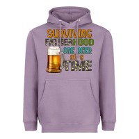 Lavender surviving fatherhood one beer at a  time Heavyweight Hoodie - Artiststas