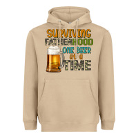 Mushroom surviving fatherhood one beer at a  time Heavyweight Hoodie - Artiststas