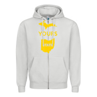Dove Grey Up Yours State Of Ohio Funny Anti Oh Pro Michigan Meme Zipper Hoodie - minhPixels
