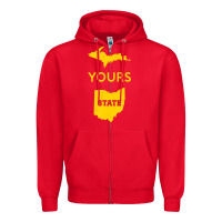 Red Up Yours State Of Ohio Funny Anti Oh Pro Michigan Meme Zipper Hoodie - minhPixels