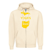 Sandshell Up Yours State Of Ohio Funny Anti Oh Pro Michigan Meme Zipper Hoodie - minhPixels