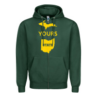 Sports Green Up Yours State Of Ohio Funny Anti Oh Pro Michigan Meme Zipper Hoodie - minhPixels