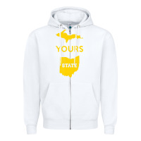White Up Yours State Of Ohio Funny Anti Oh Pro Michigan Meme Zipper Hoodie - minhPixels