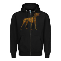 Black Vizsla Dog Owner Funny Gift I Love My Vizsla Dog Vizsla Zipper Hoodie - minhPixels
