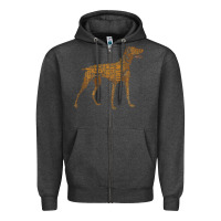 Charcoal Heather Vizsla Dog Owner Funny Gift I Love My Vizsla Dog Vizsla Zipper Hoodie - minhPixels