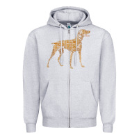 Heather Grey Vizsla Dog Owner Funny Gift I Love My Vizsla Dog Vizsla Zipper Hoodie - minhPixels