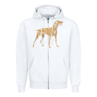 White Vizsla Dog Owner Funny Gift I Love My Vizsla Dog Vizsla Zipper Hoodie - minhPixels