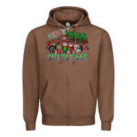 Chestnut merry christmas  truck Zipper Hoodie - CowhideDigitalArt