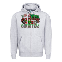 Merry Christmas  Truck Zipper Hoodie | Teevron