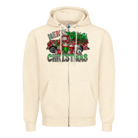 Sandshell merry christmas  truck Zipper Hoodie - CowhideDigitalArt