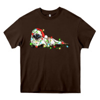 Chocolate Brown christmas siamese cat Heavy Core Tee - LillyAllenDesigns