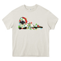 Cream christmas siamese cat Heavy Core Tee - LillyAllenDesigns