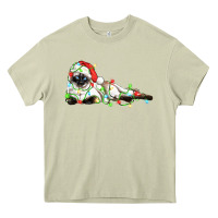 Mossy christmas siamese cat Heavy Core Tee - LillyAllenDesigns