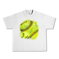 Lunar Rock Softball background Urban Heavy Tee - HowdyJamesFarm