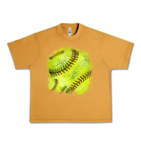 Peanut Butter Softball background Urban Heavy Tee - HowdyJamesFarm