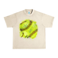 Sandshell Softball background Urban Heavy Tee - HowdyJamesFarm