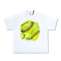 White Softball background Urban Heavy Tee - HowdyJamesFarm