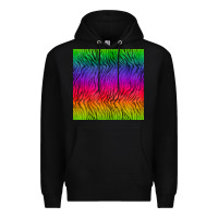 Black colorful tiger seamless pattern Premium Hoodie - BundleAndBundleShop