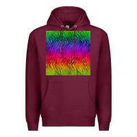 Burgundy colorful tiger seamless pattern Premium Hoodie - BundleAndBundleShop