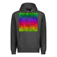 Charcoal Heather colorful tiger seamless pattern Premium Hoodie - BundleAndBundleShop