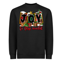 Black Joy To The World Heavyweight Sweatshirt - FaDigitalArtStudio