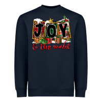 Navy Joy To The World Heavyweight Sweatshirt - FaDigitalArtStudio
