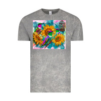 Cloud Rock hummingbirds sunflower Vintage Tee - TumblerDesignByShophia