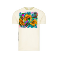 Vintage Arctic hummingbirds sunflower Vintage Tee - TumblerDesignByShophia