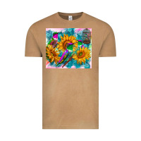 Vintage Camel hummingbirds sunflower Vintage Tee - TumblerDesignByShophia