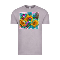 Vintage Zinc hummingbirds sunflower Vintage Tee - TumblerDesignByShophia