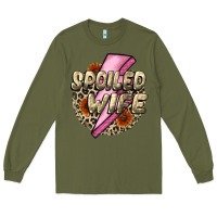 Army Green Spoiled Wife Mother's Day Long Sleeve Tee - CowGirlArtShop