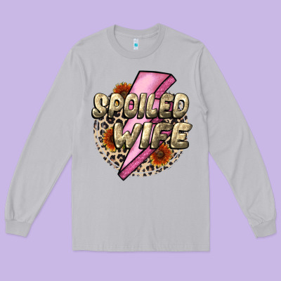 Spoiled Wife Mother's Day Long Sleeve Tee Designed By Cowgirlartshop