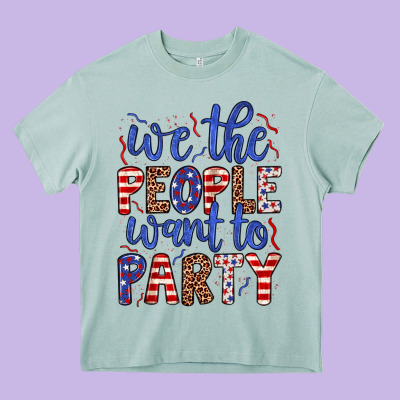 We The People Want To Party Heavy Core Tee Designed By Jahusdesignshop