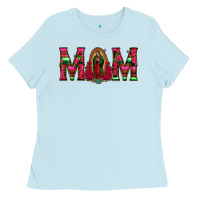 Mom With Floral Aztec And Leopard Background Ladies Tee | Teevron