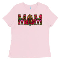 Bubblegum Pink Mom with Floral Aztec and Leopard Background Ladies Tee - Bettercallsaul