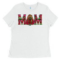 White Mom with Floral Aztec and Leopard Background Ladies Tee - Bettercallsaul