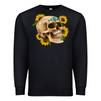 Black skull flowers and gemstone Premium Sweatshirt - Artiststas