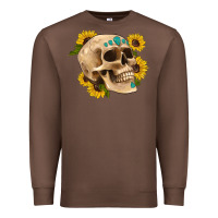 Chestnut skull flowers and gemstone Premium Sweatshirt - Artiststas