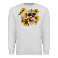 Dove Grey skull flowers and gemstone Premium Sweatshirt - Artiststas
