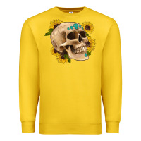 Lemon skull flowers and gemstone Premium Sweatshirt - Artiststas