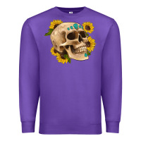 Purple skull flowers and gemstone Premium Sweatshirt - Artiststas